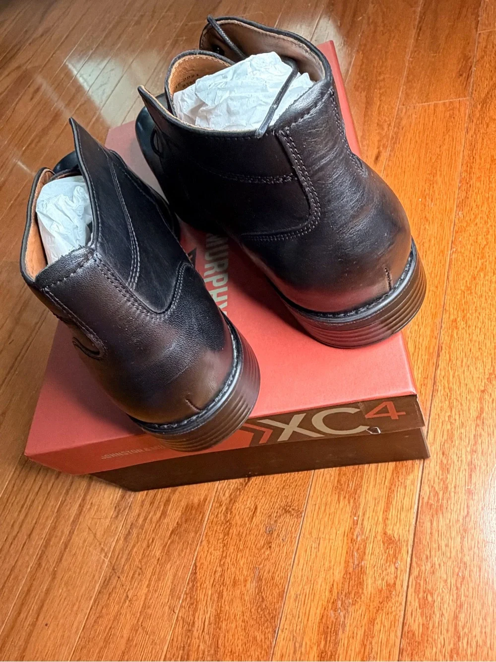 Johnston & Murphy Black Leather Branning Chukka Boots